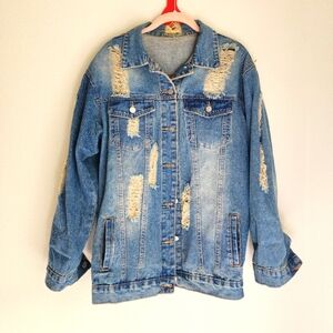 Distressed Jean jacket